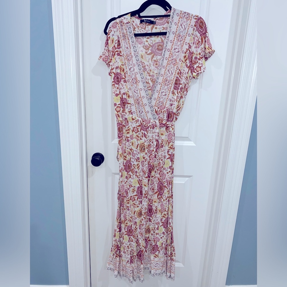 White wrap maxi dress